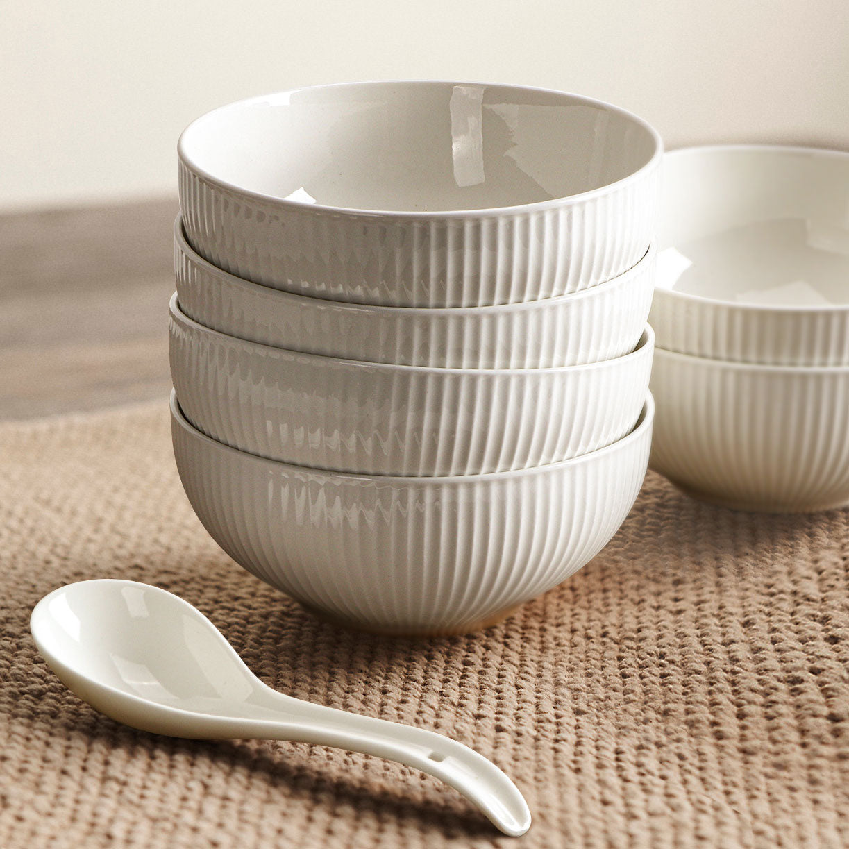 Embossment Soup Bowls Set of 6