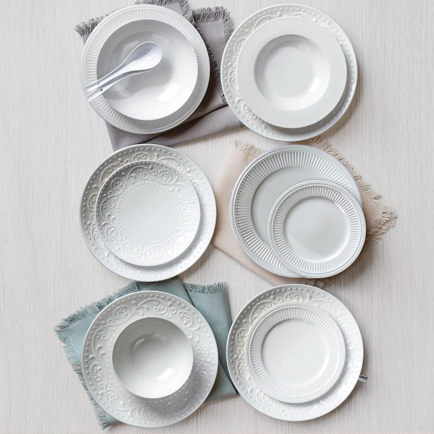 Ceramic Dinner Plates Set of 4