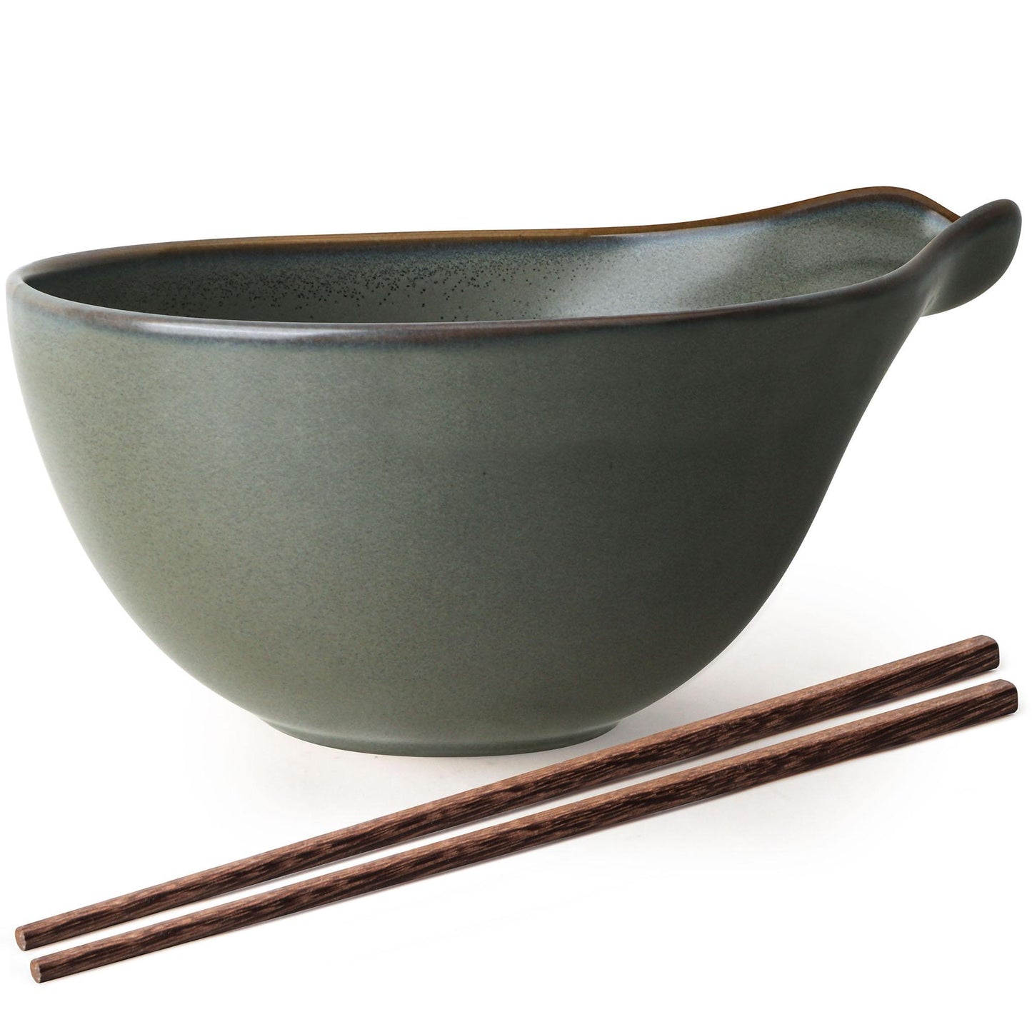 Ramen Bowl with Chopsticks, 42oz Ceramic Noodle Bowl