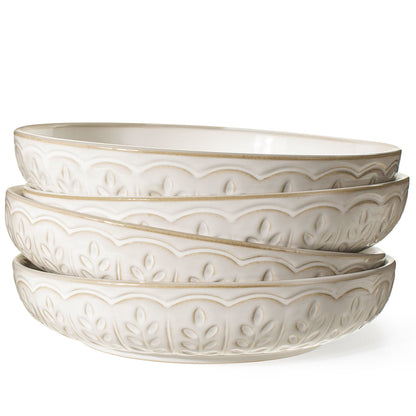 50oz Large Salad Serving Bowls, 9.75'' Plates Bowls Set of 4